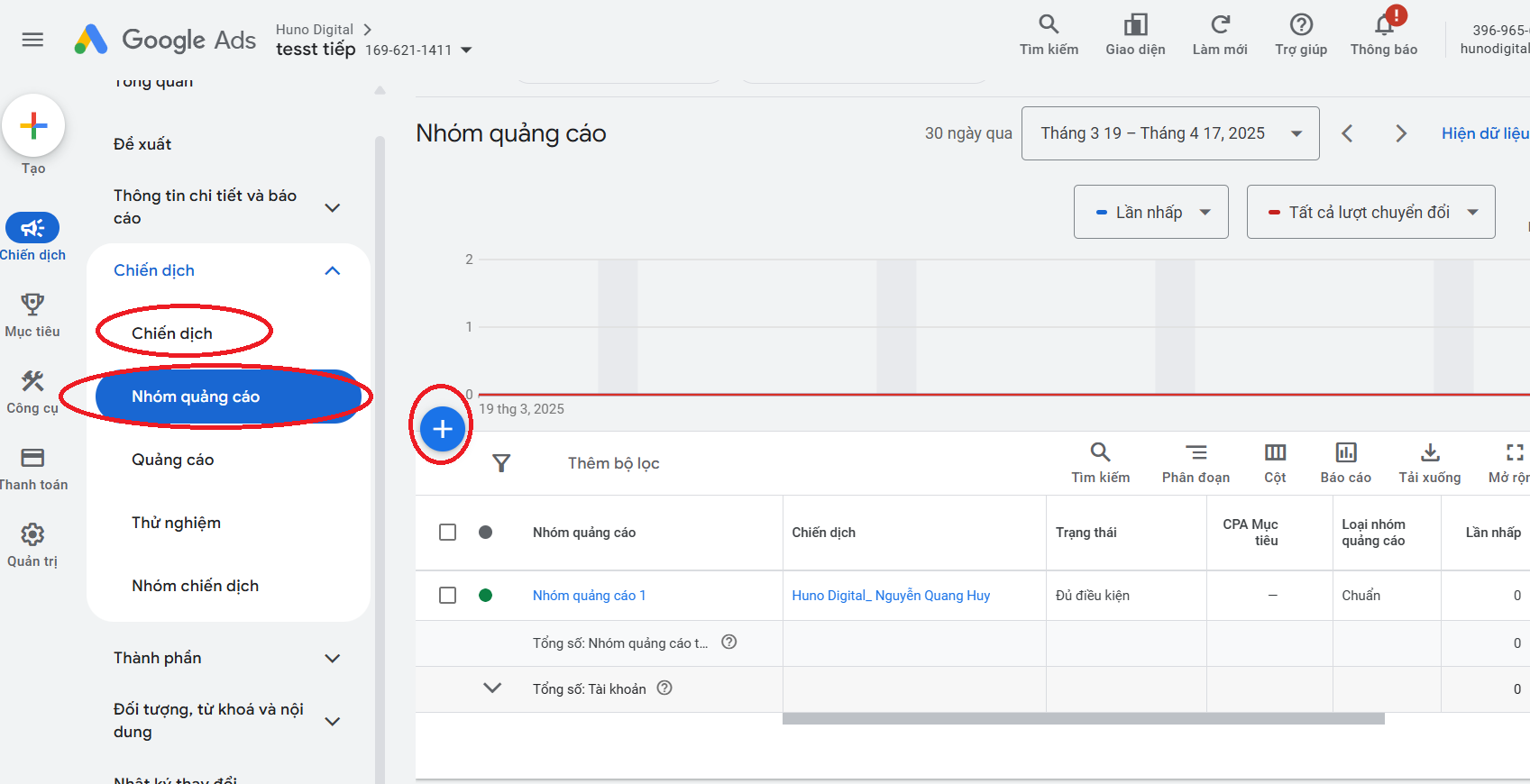 nhóm quảng cáo Google Ads