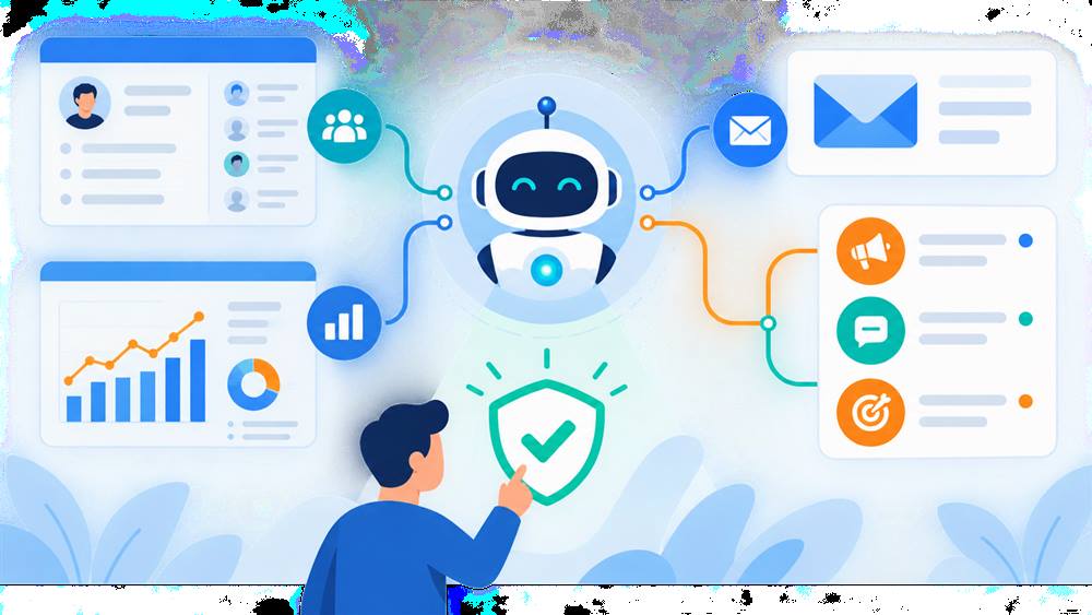 Sơ đồ AI Agent kết nối dữ liệu, công cụ và bước phê duyệt của con người